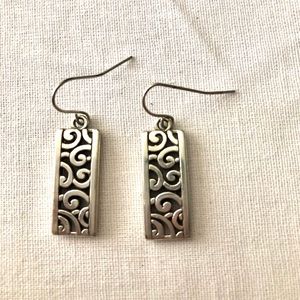 Vintage medieval style filgree dangle earrings